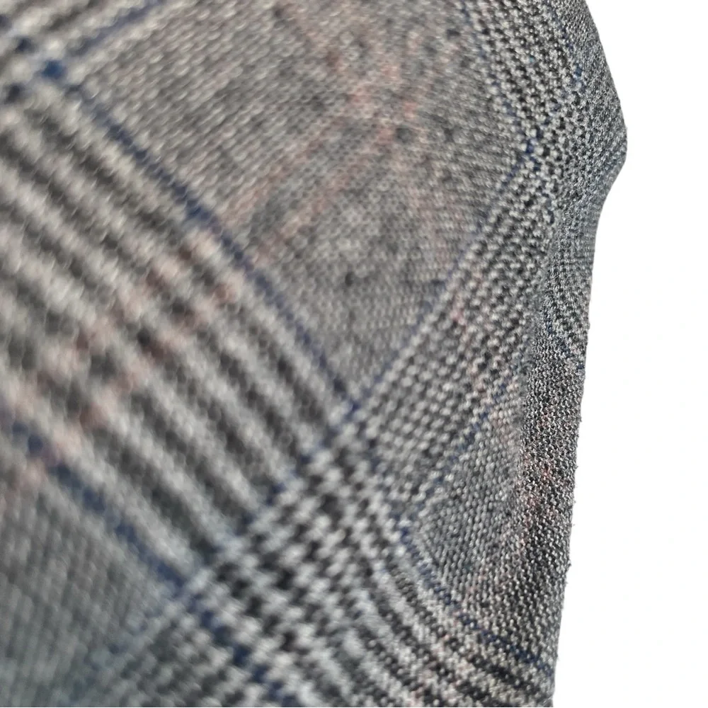 π Kendall & Kylie Gray/Blue Plaid Wide-Leg Trousers - Size Large - Picture 13 of 13